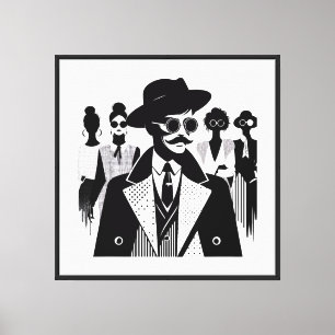 Zeitlose Vintage-Eleganz neu interpretiert Leinwanddruck