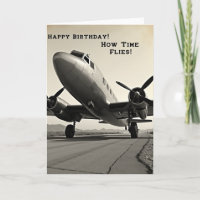 Zeitlose Vintage-Flugzeugkarte