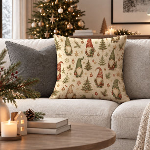Zeitlose Vintage-Weihnachts-Gnome-Kissen-Dekoratio Kissen
