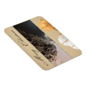 Zeitlose Vintage-Weihnachtswünsche Magnet