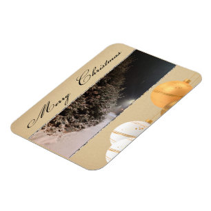 Zeitlose Vintage-Weihnachtswünsche Magnet
