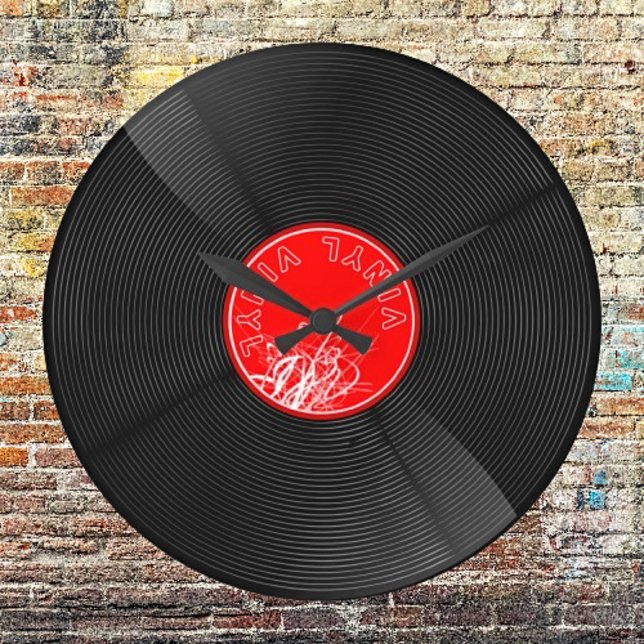 Zeitlose Vinyl Record Retro Große Wanduhr (Von Creator hochgeladen)