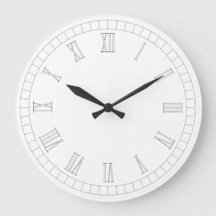 Zeitlose Wanduhr mit römischen Ziffern