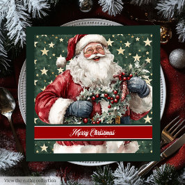 Zeitlose Wasserfarbe Santa Claus Table Napkins Serviette
