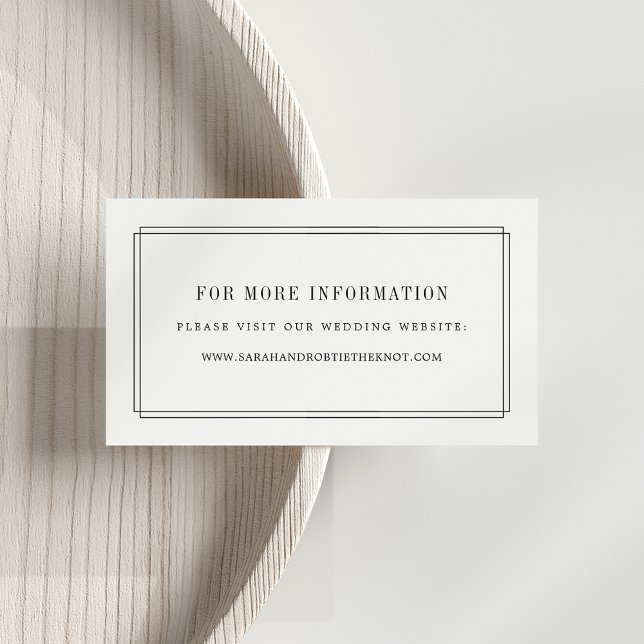 Zeitlose Website-Karten für Hochzeiten | Schwarz u Begleitkarte (Von Creator hochgeladen)