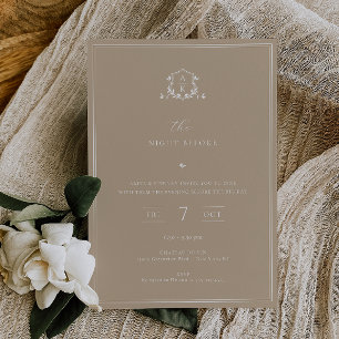 Zeitlose Weinberge die Nacht vor Beige Einladung