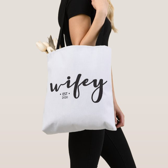 "Zeitlose Wifey-Tasche: Personalisiertes Hochzeitj (Von Nahem)