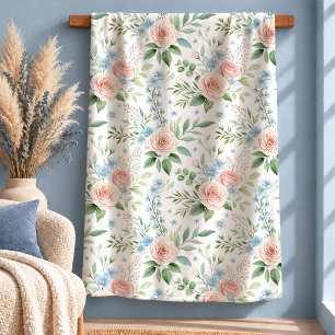 Zeitlose Wildblumenwiese Pastellblaue Deckenkunst Sherpadecke