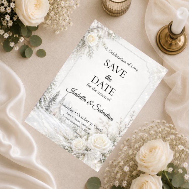 Zeitlose Winterhochzeit Save The Date (Von Creator hochgeladen)