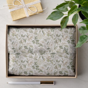 Zeitlose zarte botanische Eleganz Seidenpapier