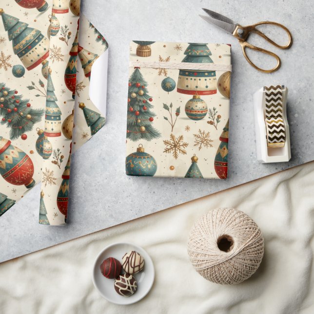 Zeitloser Baum Geschenkpapier (Kunsthandwerk)