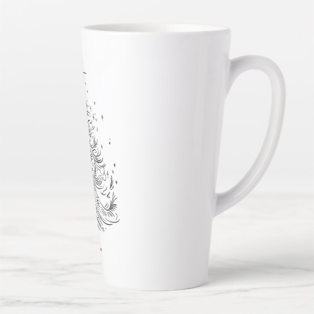 Zeitloser Baum Große Latte-Tasse | Trinkbehälter Milchtasse (Rechts)