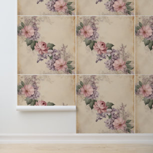Zeitloser Blumenstrauß im Vintage-Stil Tapete