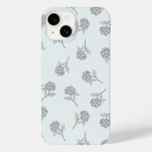 Zeitloser botanischer Bloom Softgrau Case-Mate iPhone 14 Hülle