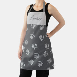 Zeitloser Botanischer Blütenreicher Warmer Pflaume Schürze