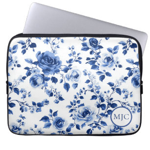 Zeitloser Charme: Blue Toile Rose iPad Smart Cover