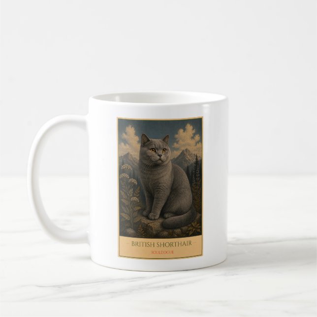 Zeitloser Charme: Britisch Kurzhaar Kaffeetasse (Links)