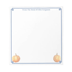 Zeitloser Fall Orange Pumpkin   Anmerkung aus Notizblock