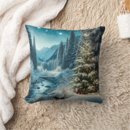 Zeitloser Feiertagsarm: Weihnachtskarte des Jahrga Kissen