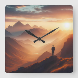 Zeitloser Frieden Quadratische Wanduhr