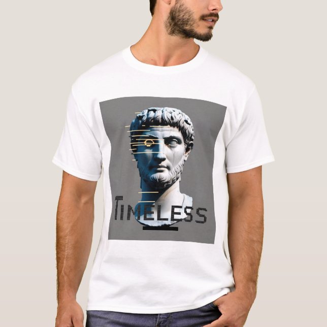 Zeitloser Glitch Statue T - Shirt - Klassische Mee (Vorderseite)