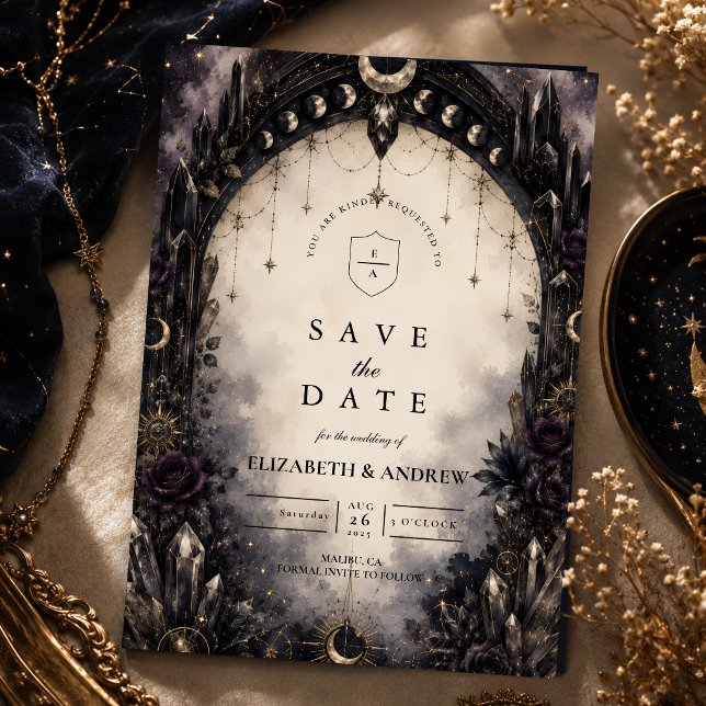 Zeitloser gotischer himmlischer Hochzeit Save The Date (Von Creator hochgeladen)