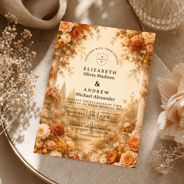 Zeitloser Herbstgarten-Hochzeit Einladung (Von Creator hochgeladen)