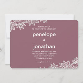 Zeitloser Hochzeitstil-Look Einladung