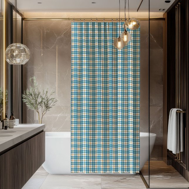 Zeitloser Karo-Duschvorhang – Geschenk für Männer Duschvorhang (Timeless Plaid Shower Curtain – Gift for Men)