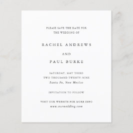 Zeitloser Klassiker Formale Hochzeit - Save the Da Flyer