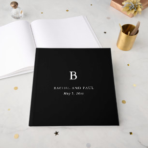 Zeitloser Klassiker Formale Monogramm-Hochzeit Gästebuch