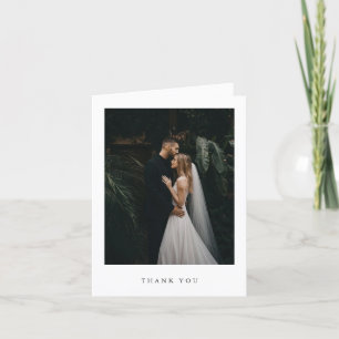 Zeitloser Klassiker Foto Formale Hochzeit Dankeskarte