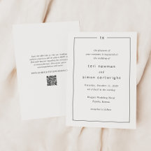 Zeitloser Monogramm-QR-Code Moderne Hochzeit