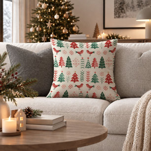 Zeitloser nordischer Weihnachtsmuster-Wurfkissen-K Kissen