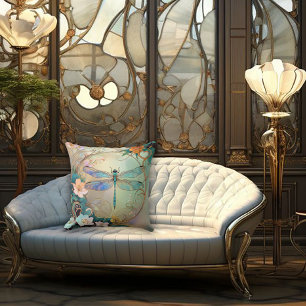 Zeitloser Nouveau Eleganter Libellen Kissen