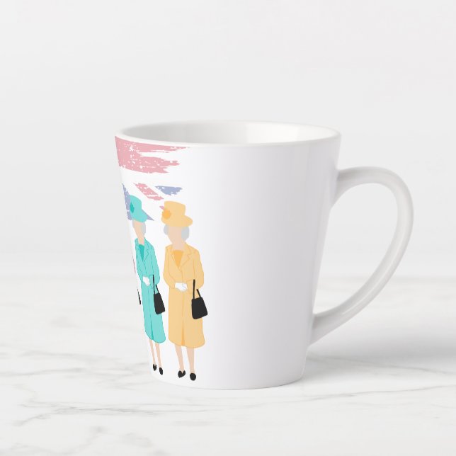 Zeitloser Stil und Grace-RIP Queen Elizabeth II Milchtasse (Rechts)
