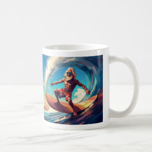 Zeitloser Surfgeist: Senior Wave Rider Kaffeetasse