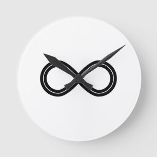 Zeitloser unendlicher Minimalismus Runde Wanduhr