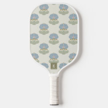 Zeitloser Vintage Blau Grüner Botanischer