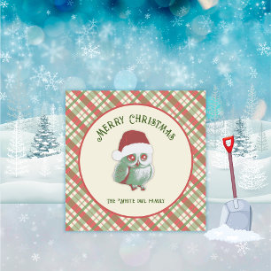 Zeitloser Weihnachtskariert Einladung