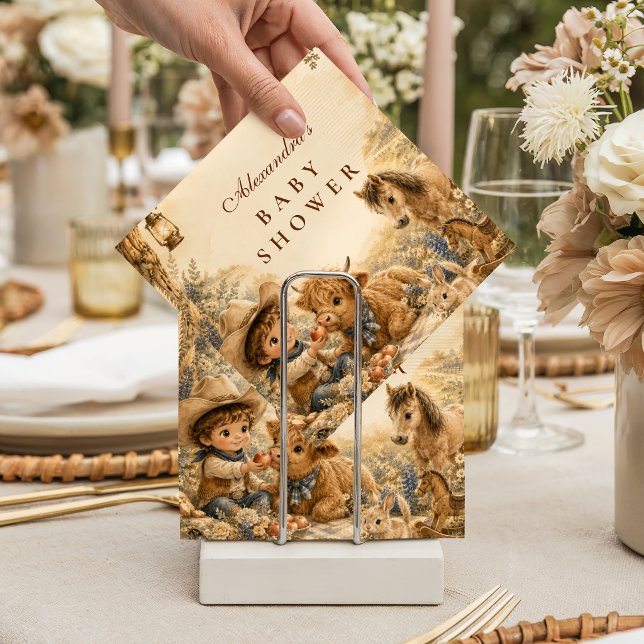 Zeitloser Western-Boho-Babyshower für Jungen Serviette (Von Creator hochgeladen)