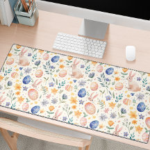 Zeitloses Aquarell-Pastell-Hase-Blumen-Ostereier