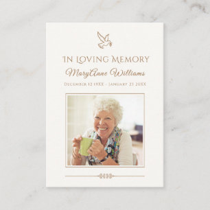 Zeitloses Beileid Wecke Gedenkkarte Visitenkarte