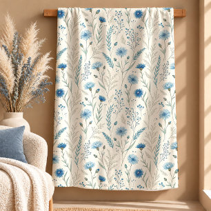 Zeitloses Dusty Blue Sage Botanisches Decken-Desig Sherpadecke