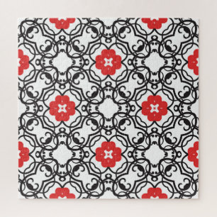 Zeitloses florales Vintage: Nahtloser Klassiker Puzzle