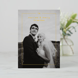 Zeitloses Foto Moderne Hochzeit Weihnachten Folien Feiertagskarte