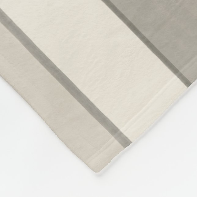 Zeitloses Greige-Maler-Streifenmuster Fleecedecke (Ecke)