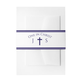 Zeitloses Katholisches Monogramm Einladungsbanderole