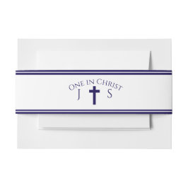 Zeitloses Katholisches Monogramm Einladungsbanderole