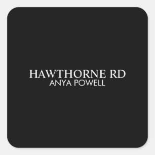 Zeitloses Logo für Typografie Quadratischer Aufkleber